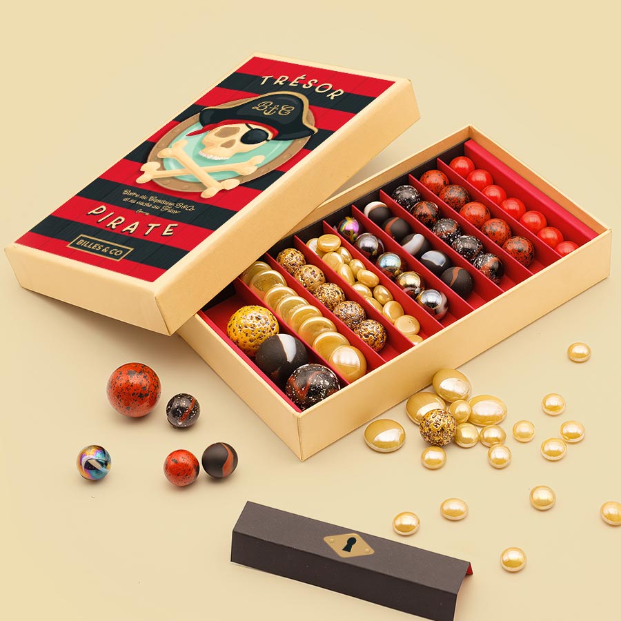 Boîte à billes pirate - Billes & co