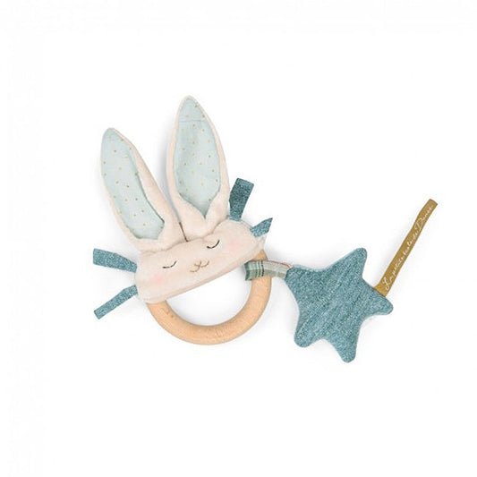 Hochet anneau lapin bleu école de danse - Moulin Roty
