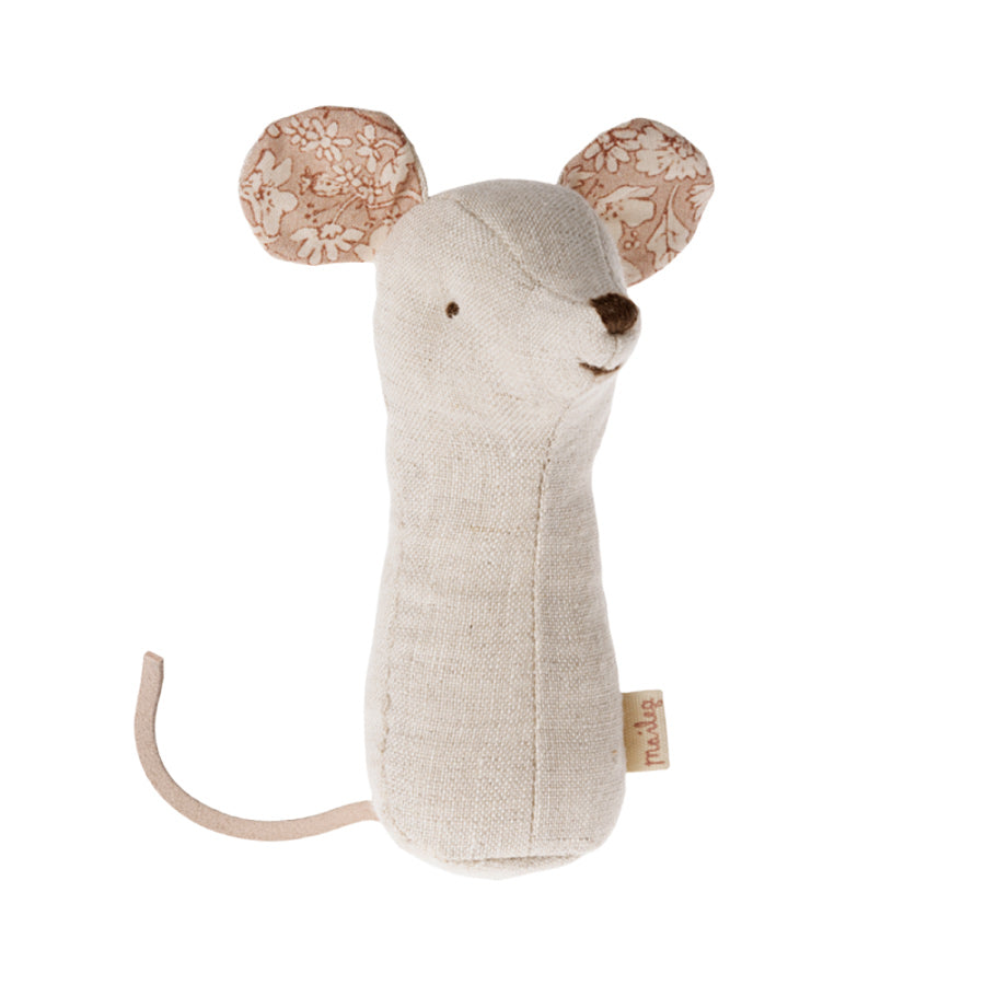 Lullaby hochet souris blanc nature - Maileg