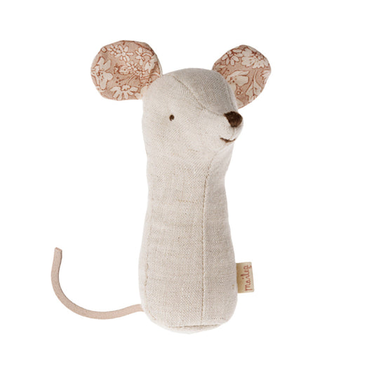 Lullaby hochet souris blanc nature - Maileg