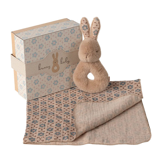 Coffret hochet lapin - crème pêche - Maileg