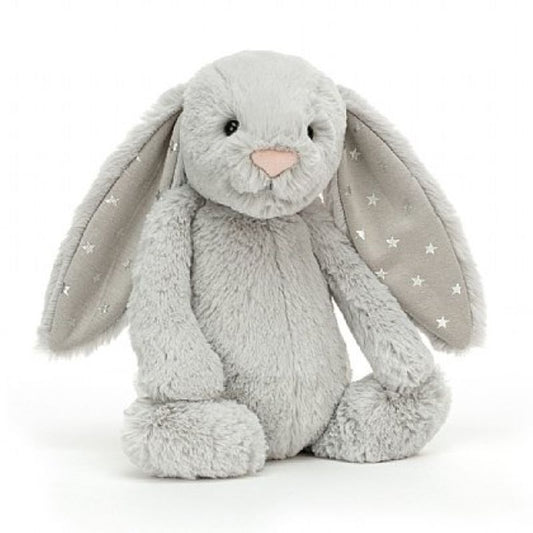 Peluche -  Bashful Lapin Silver étoiles - medium - Jellycat