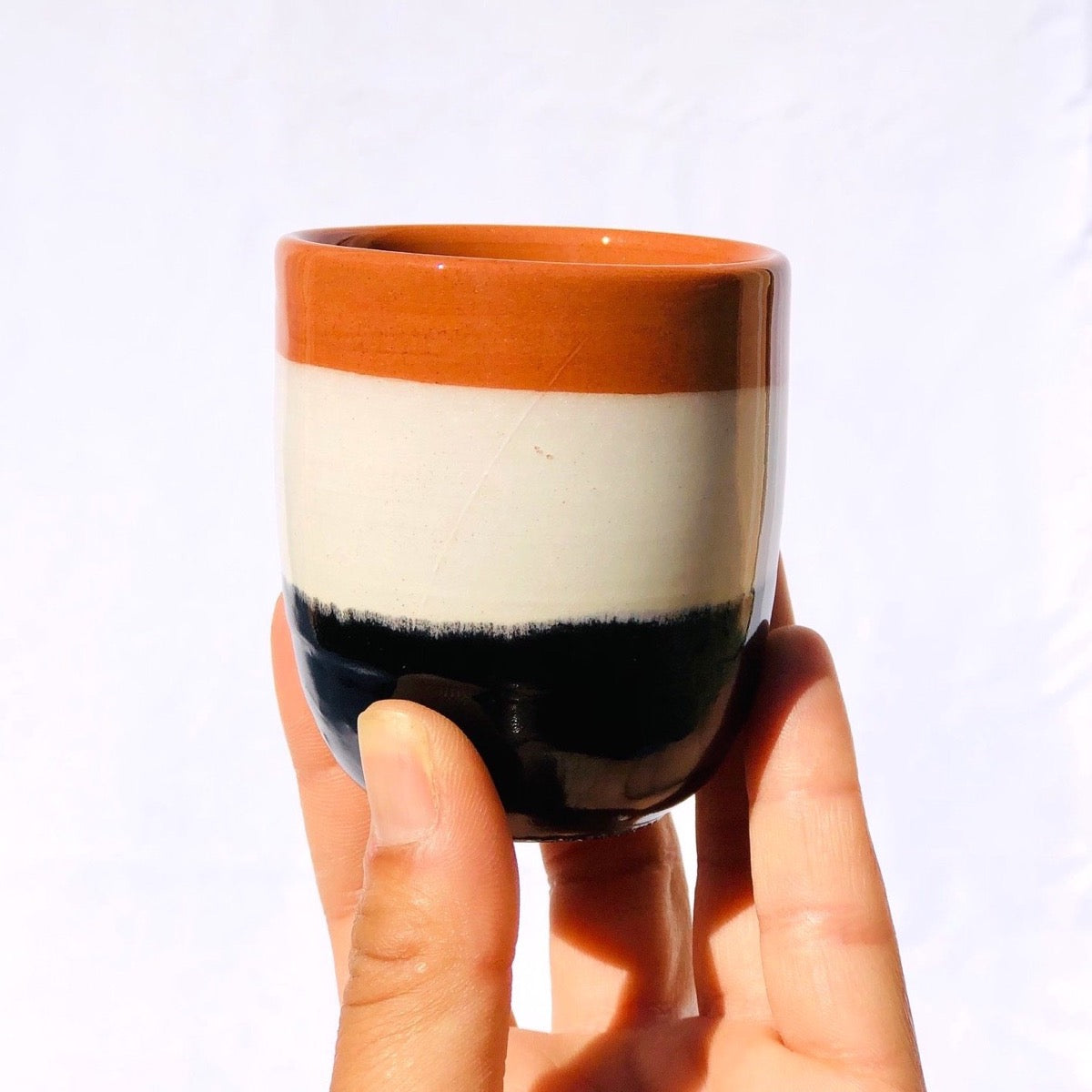 Trio de verres à café noir&blanc