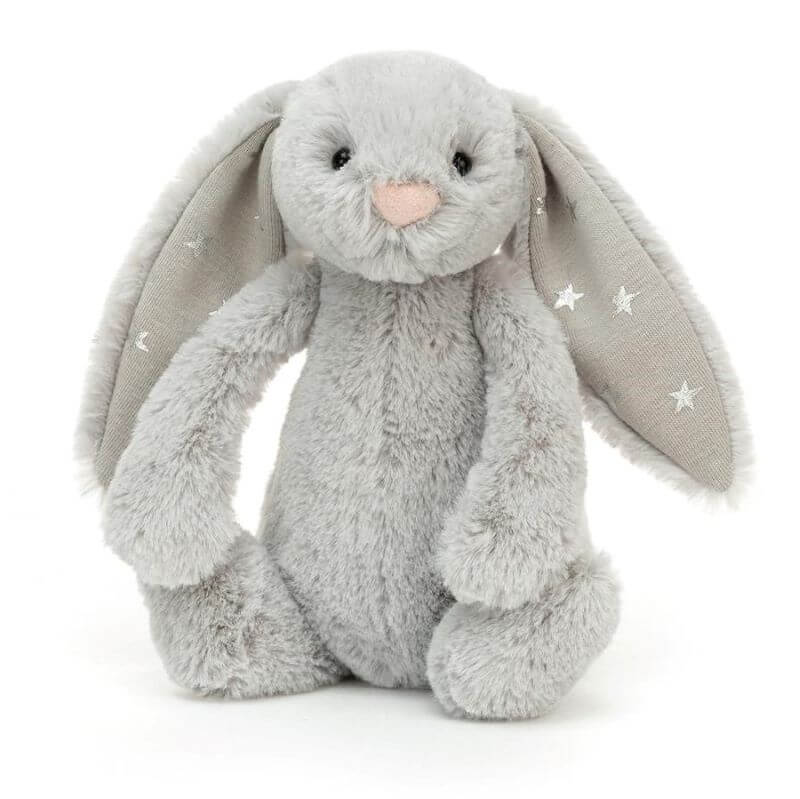 Peluche -  Bashful Petit - Lapin gris étoiles - Jellycat