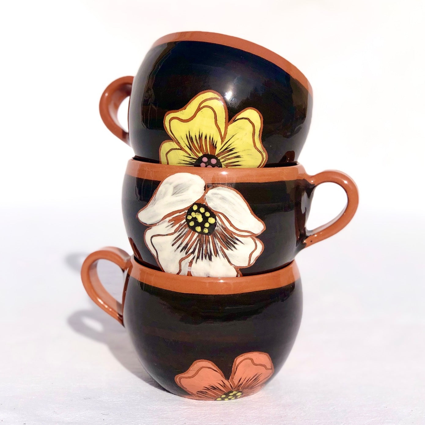 Mugs ronds à fleur