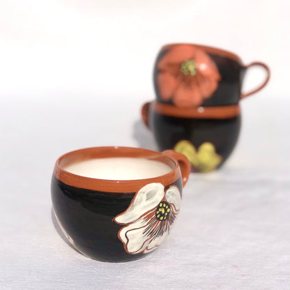 Mugs ronds à fleur