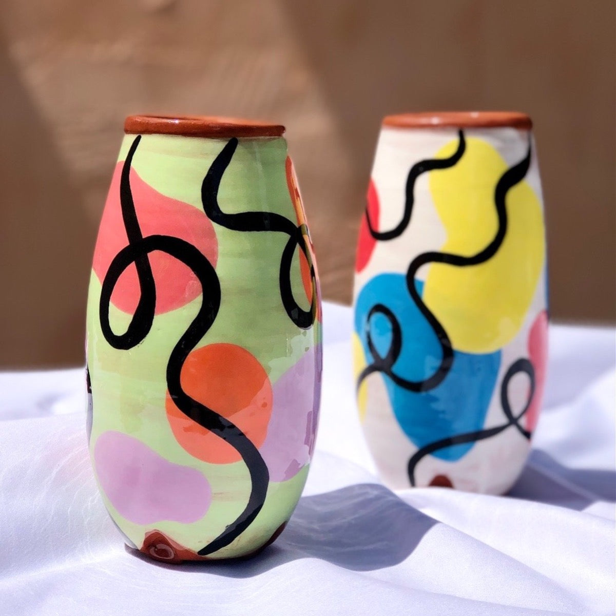 Vase Sofia II 'champ de fleurs' - grand